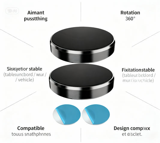 Lot de 3 Aimants Téléphone Ultra-Puissants – Fixation Rapide & Universelle